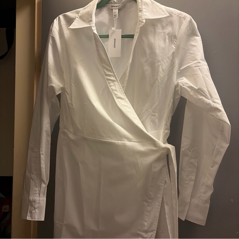 SPANX Classic White Long Sleeve Dress